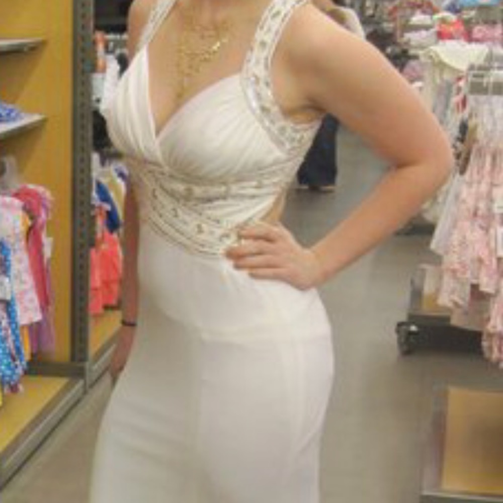 White Prom Dress WORN ONCE